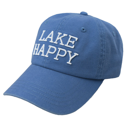 Lake Happy Cap Sky Blue Embroidered Logo