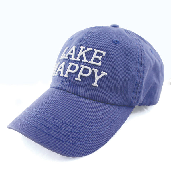 Lake Happy Logo Cap Bleached Denim