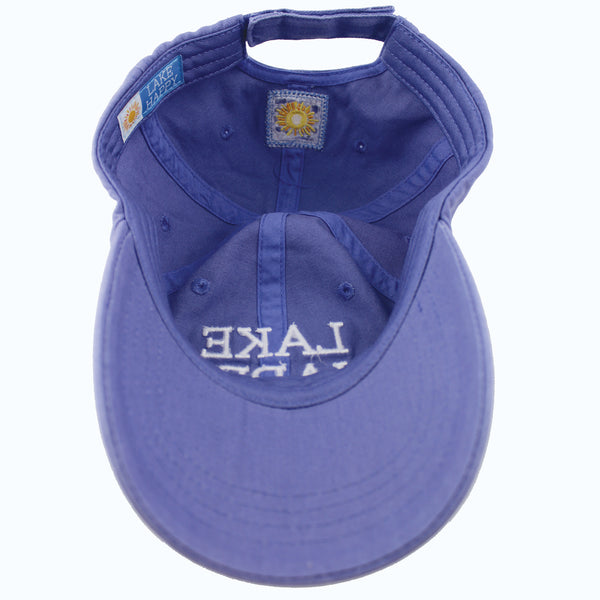 Lake Happy Logo Cap Bleached Denim