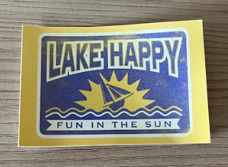 Lake Happy "Fun in the Sun" Blue & Yellow Sticker