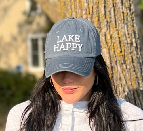 Lake Happy Logo Cap Dark Slate