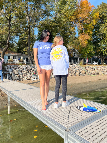 Lake Happy Sun logo Long sleeve t-shirt White