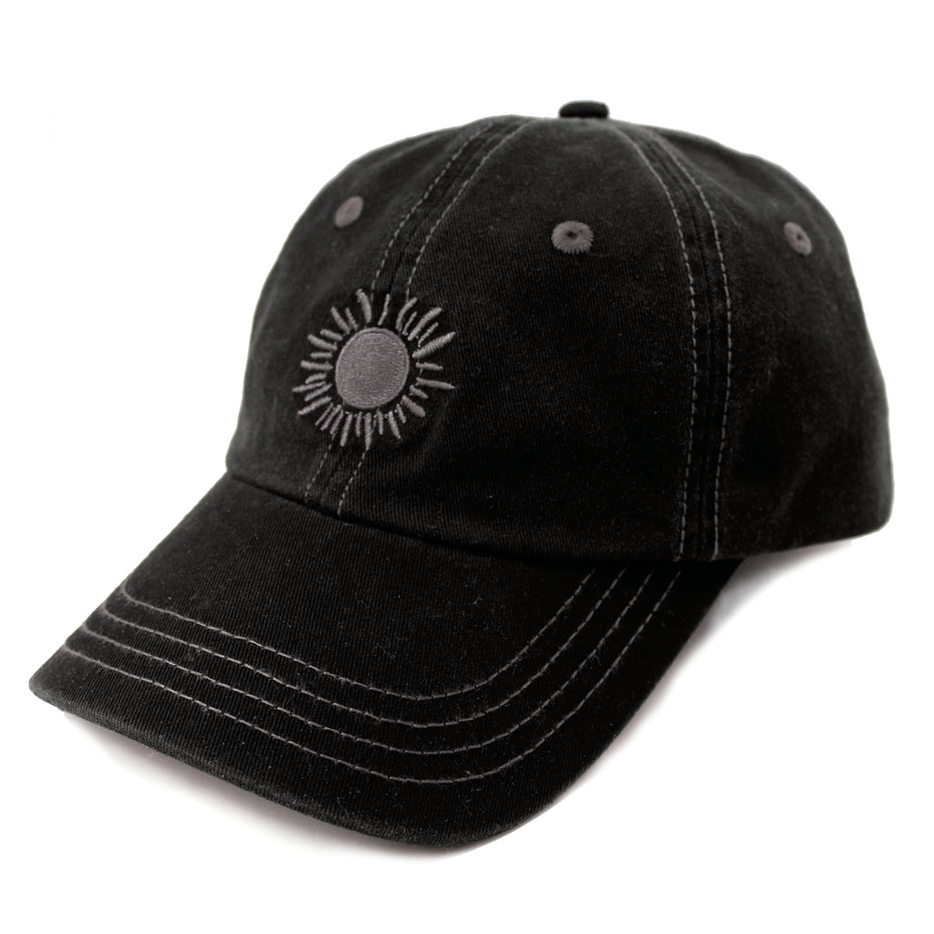 Lake Happy Cap Black Embroidered Logo