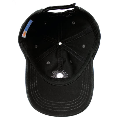 Lake Happy Cap Black Embroidered Logo