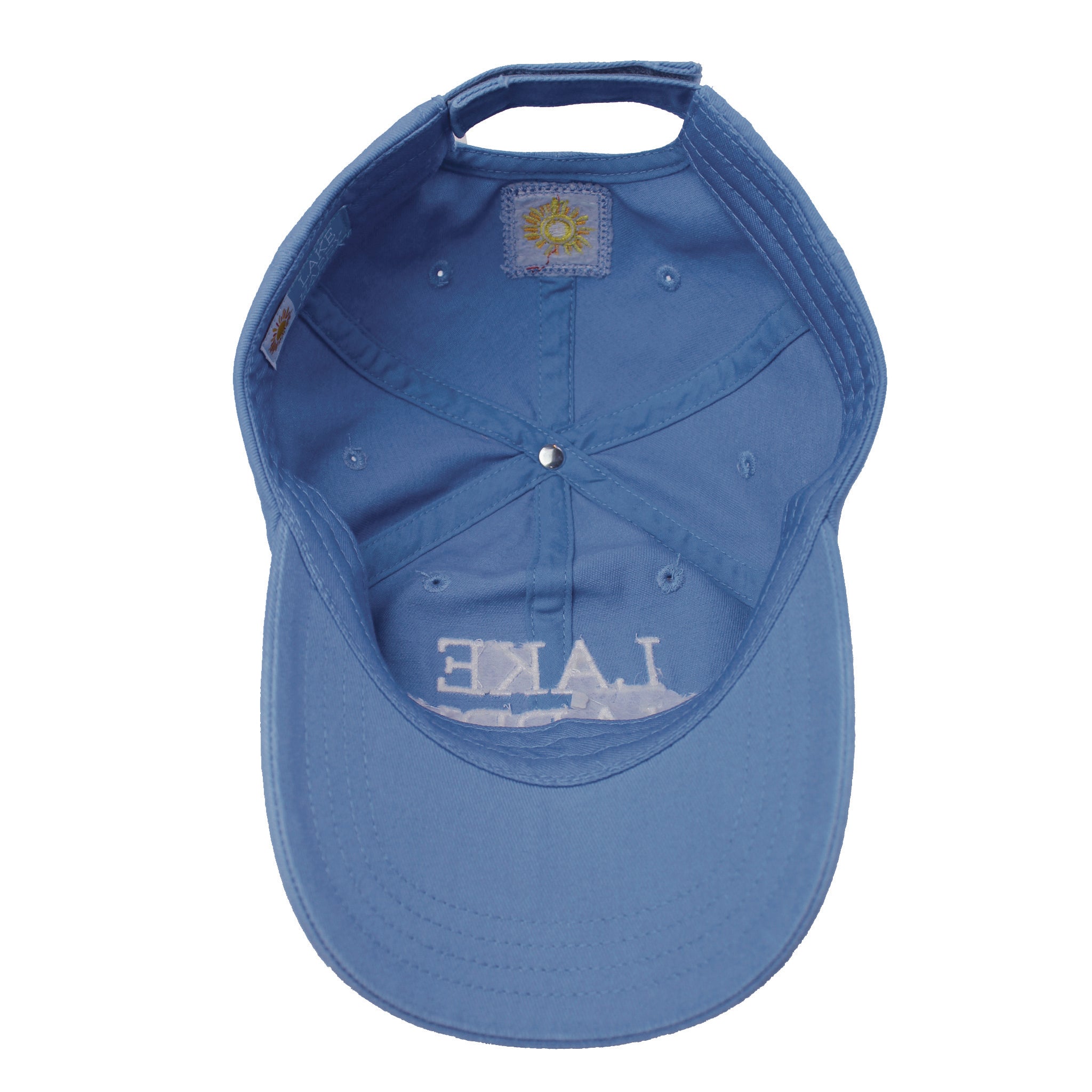 Lake Happy Cap Sky Blue Embroidered Logo