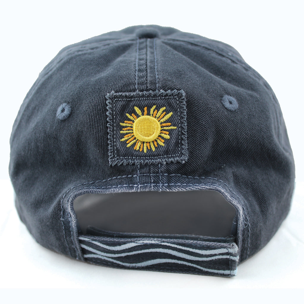 Lake Happy Cap Dark Slate Embroidered Logo Design