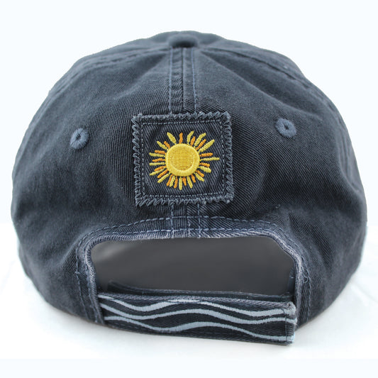 Lake Happy Cap Dark Slate Embroidered Logo Design