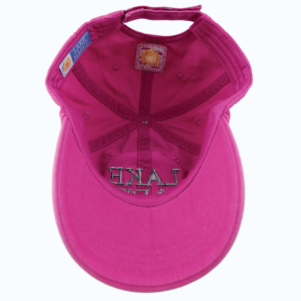 Lake Happy Logo Cap Very Berry Embroidered Logo Design