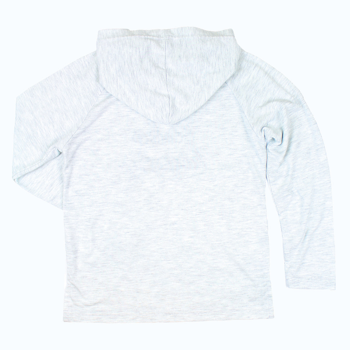 Lake Happy Youth Long Sleeve Hooded T-shirt Heather Grey Script Logo