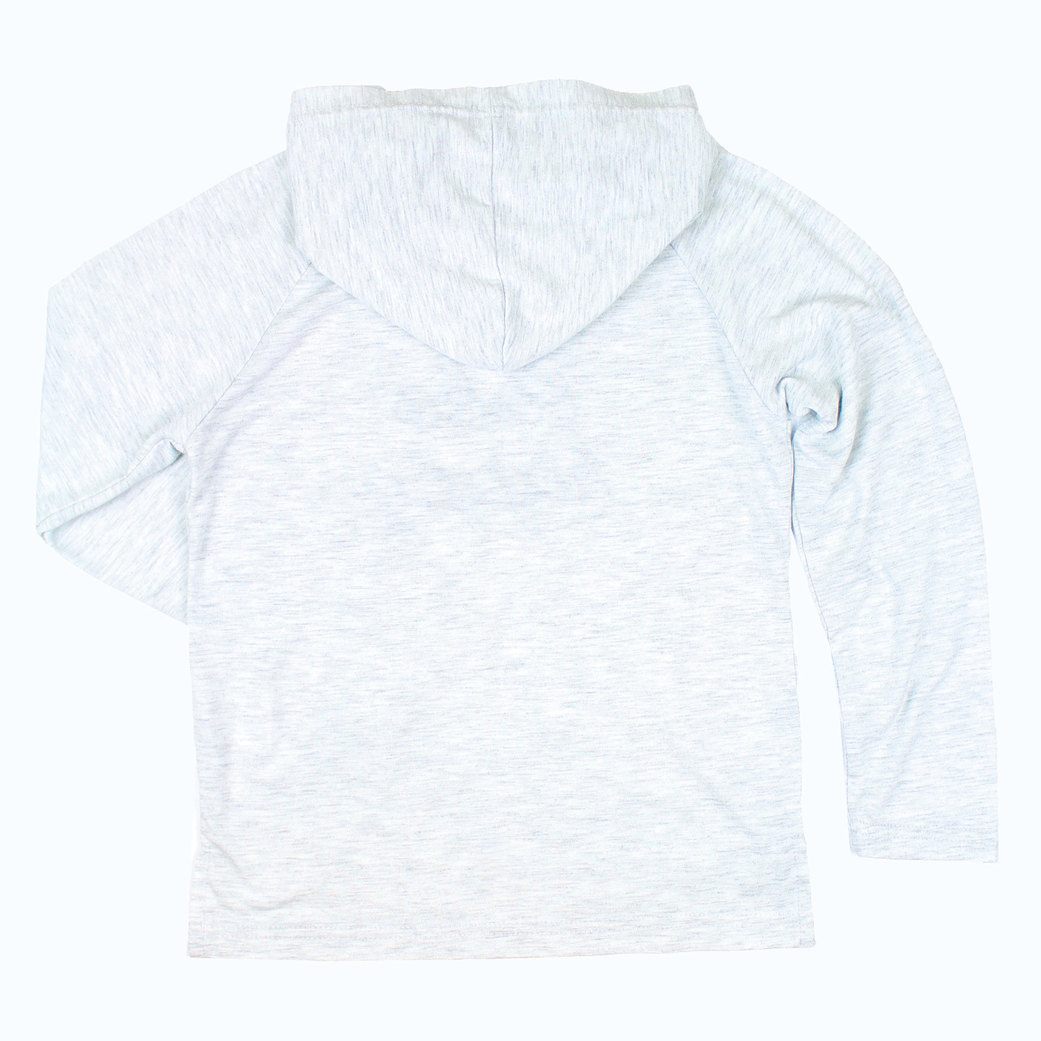 Lake Happy Youth Long Sleeve Hooded T-shirt Heather Grey Script Logo