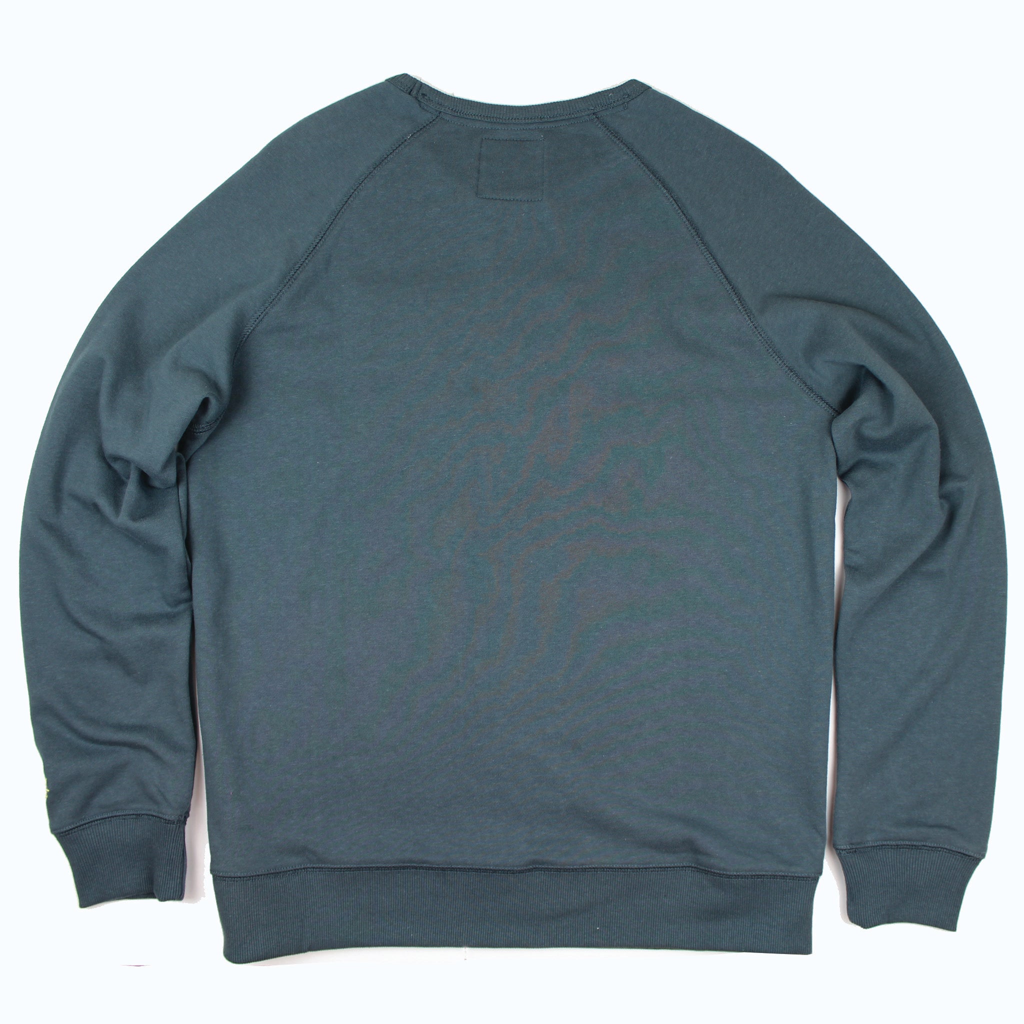 Lake Happy Crew Neck Sweatshirt Dark Slate White Chenille Logo Design