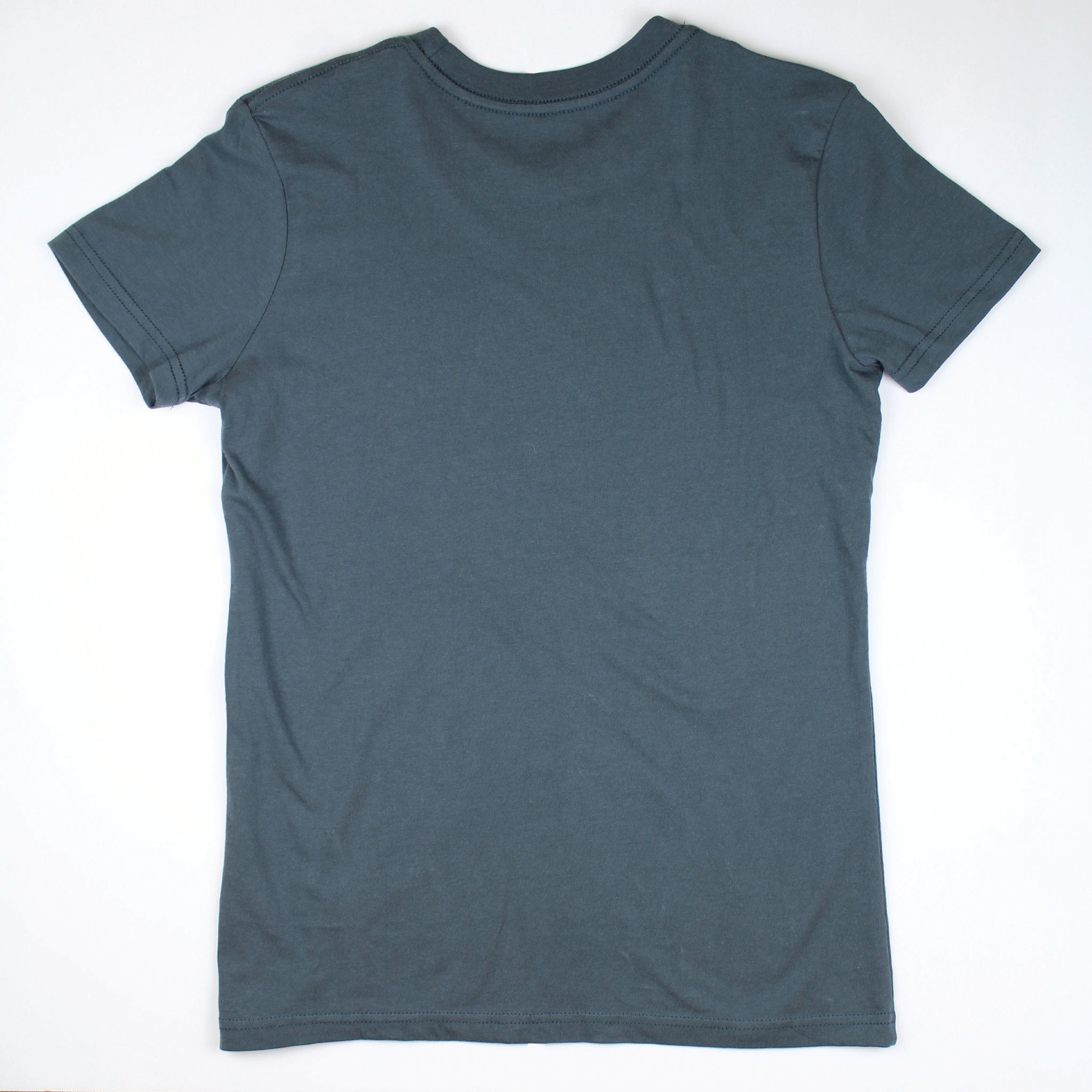 Lake Happy Short Sleeve Classic T-shirt Dark Slate Stencil Logo Design