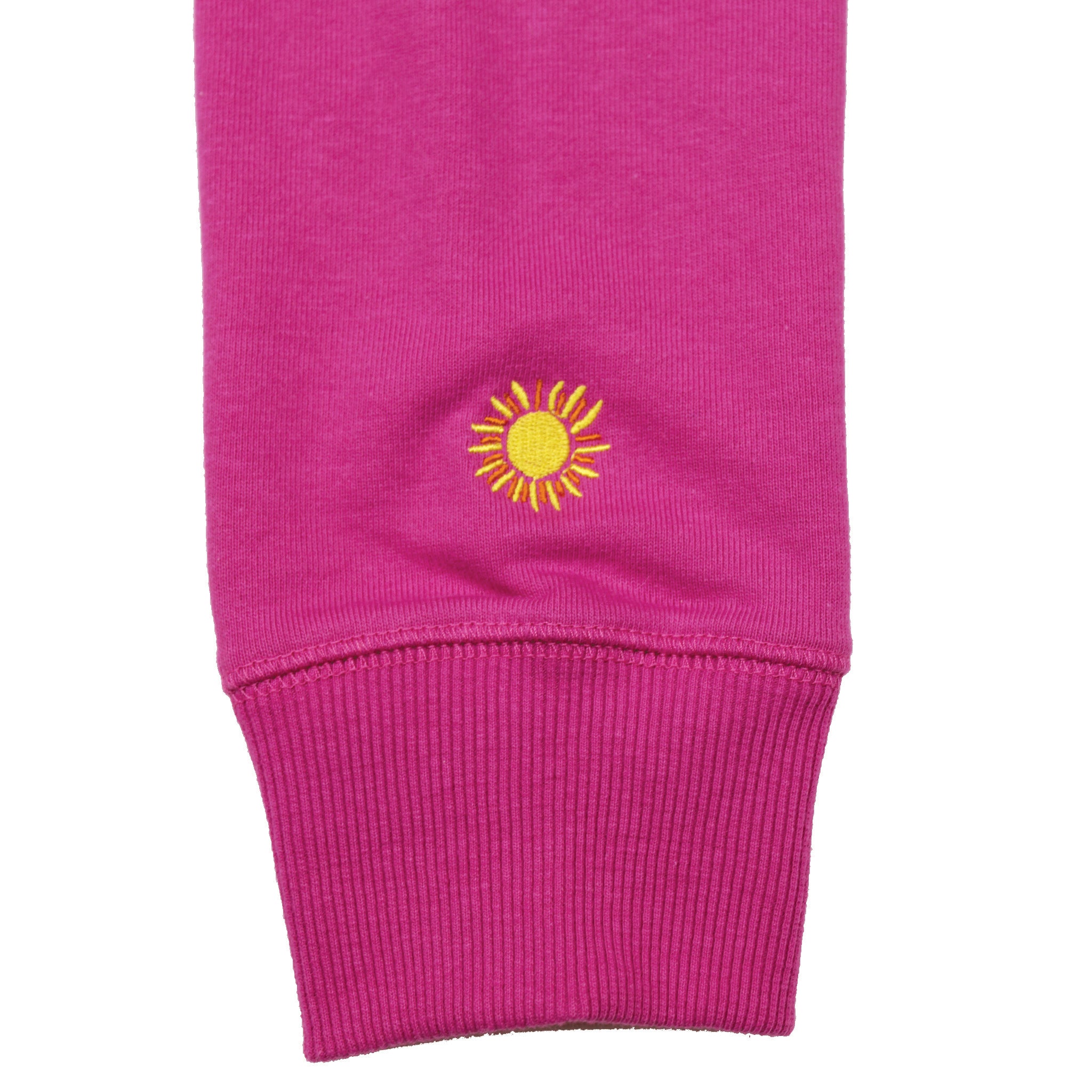 Lake Happy Crew Neck Sweatshirt Chenille Very Berry Logo Design