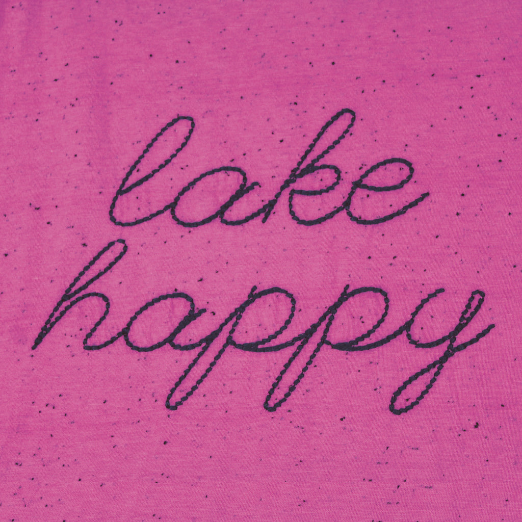 Lake Happy Classic Tank Top Very Berry Embroidered Script Logo
