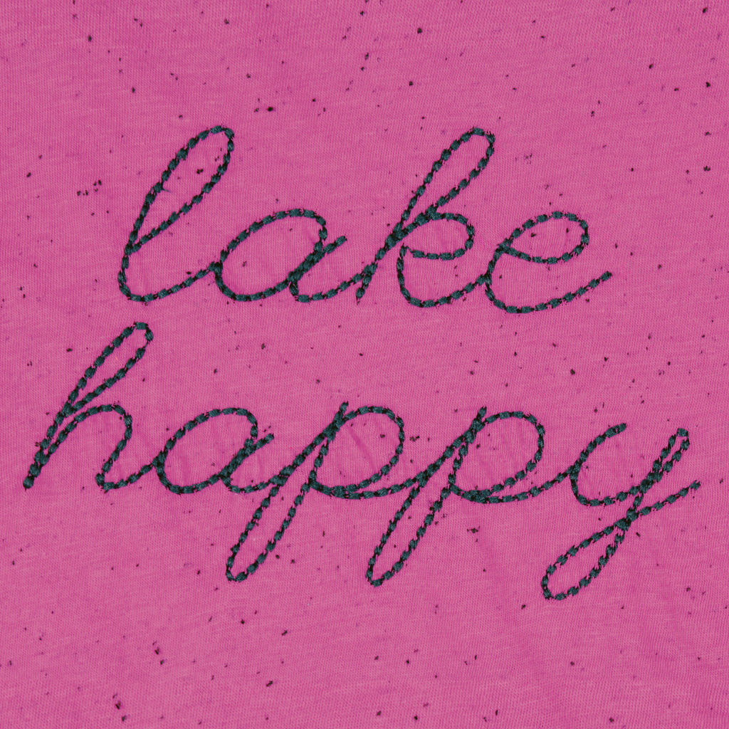 Lake Happy Youth Short Sleeve T-shirt Very Berry Script Logo Design