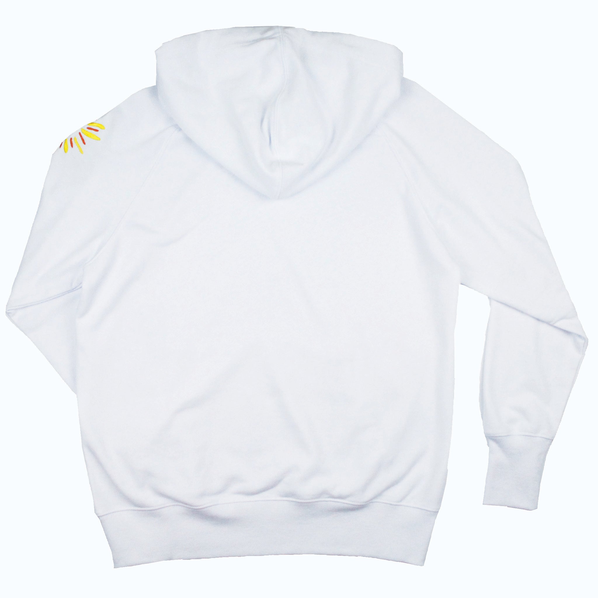 Lake Happy Sweatshirt White Happy Sun Logo Arm Printing Design