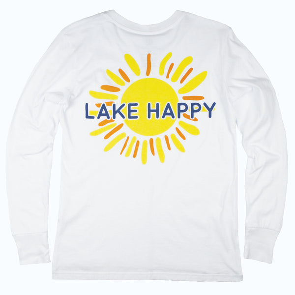 Lake Happy Sun logo Long sleeve t-shirt White