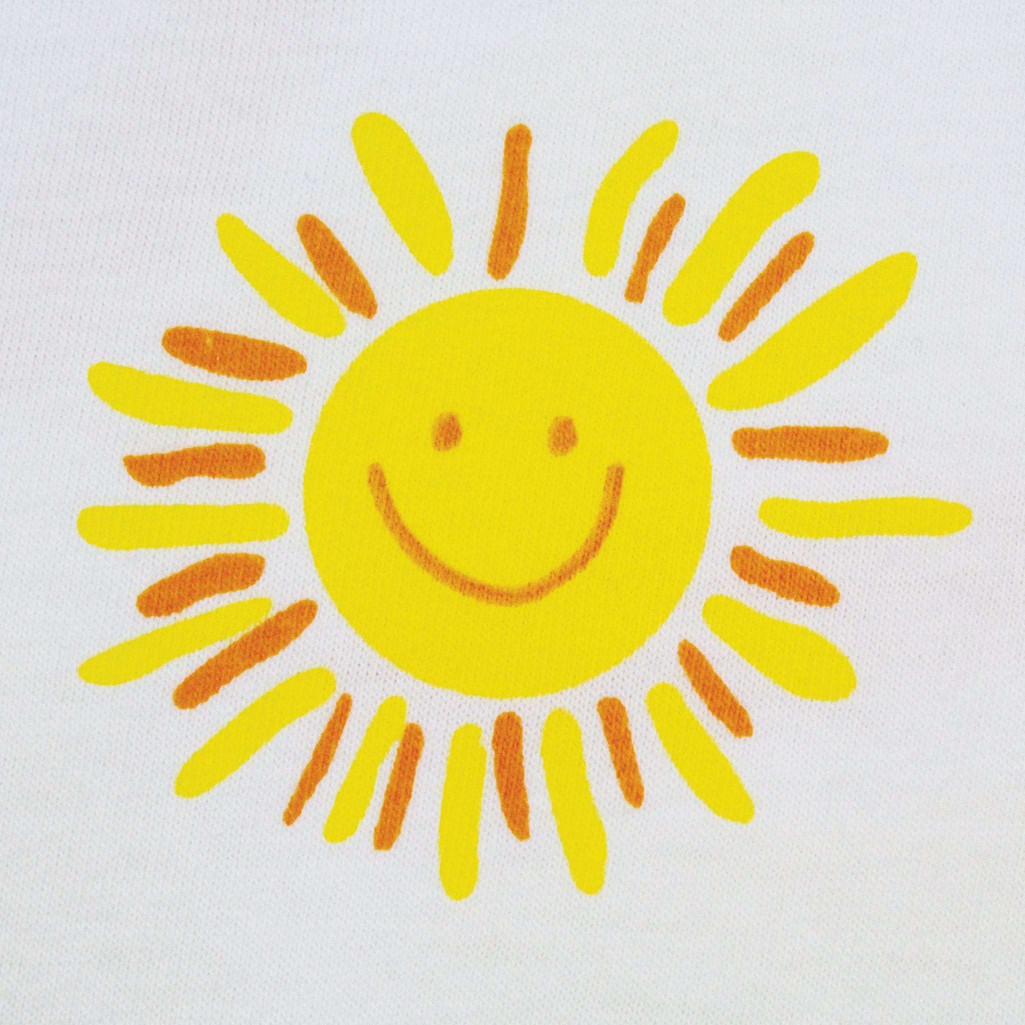 Lake Happy Long Sleeve T-shirt White Back Sun Logo Design