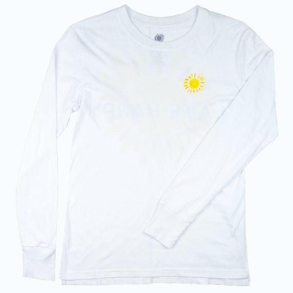Lake Happy Sun logo Long sleeve t-shirt White