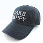 Lake Happy Cap Dark Slate Embroidered Logo Design